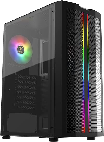 GAMDIAS AURA GC3 ATX Mid-Tower Gaming PC Case Tempered Glass ARGB Fans