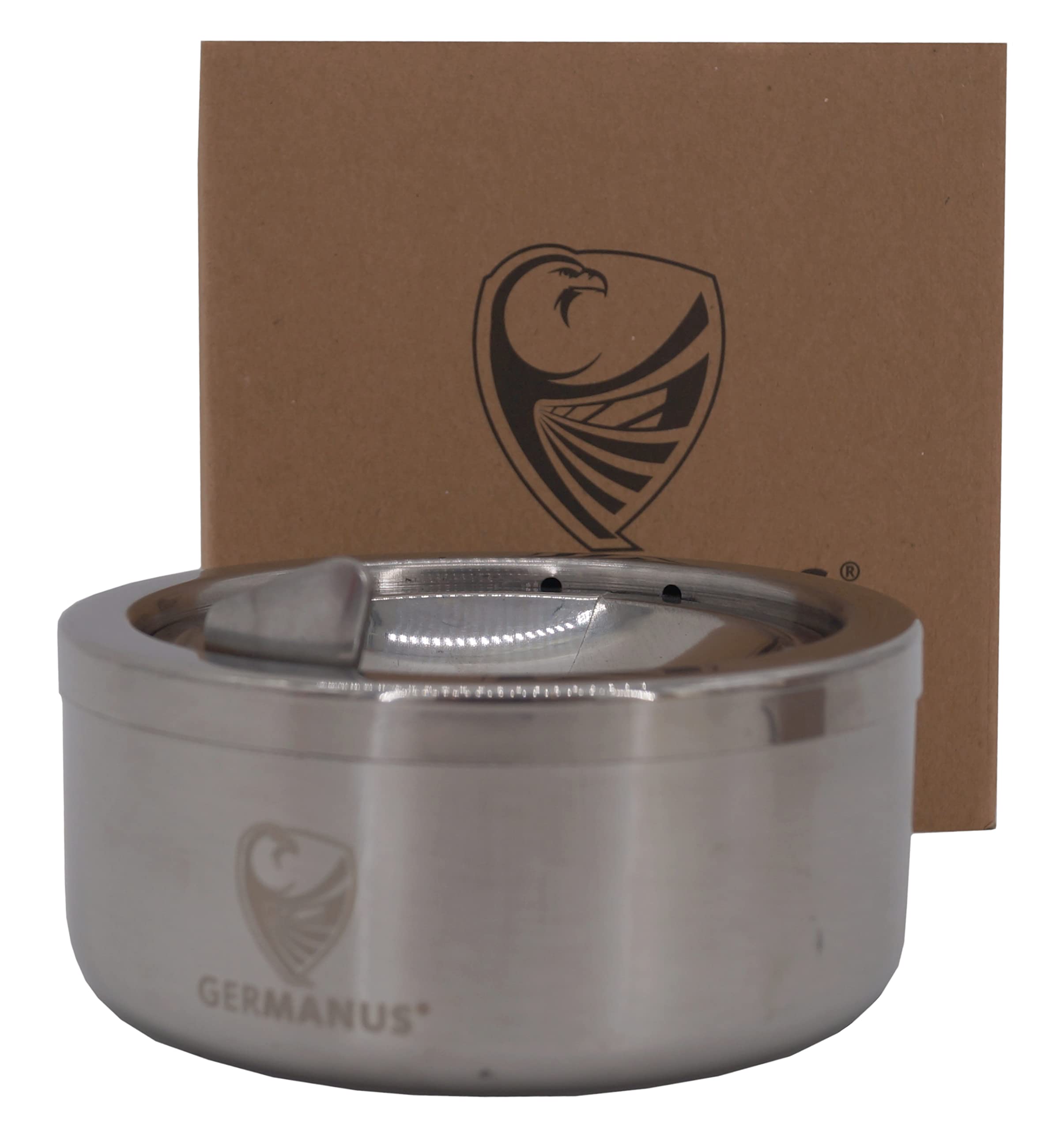 GERMANUS Ashtray from Stainless Steel, Wind Ashtray