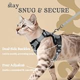rabbitgoo Cat Harness and Lead Set Adjustable Escape Proof Harness Grey S view 6