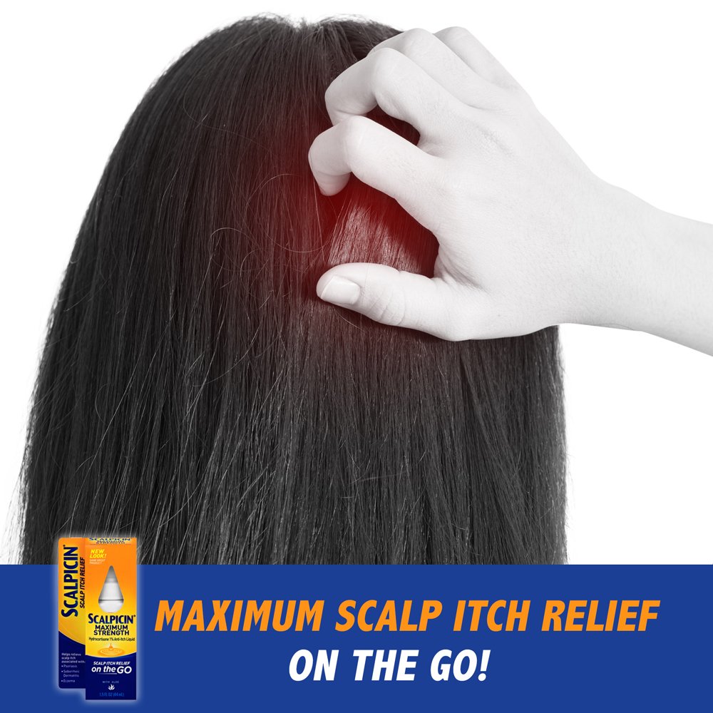 Scalpicin Max Strength Scalp Itch Treatment, 1.5 Ounce (Pack of 3) : Beauty
