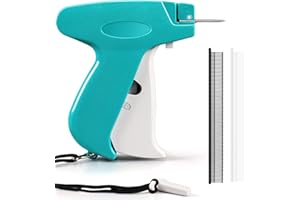 WONFURD Quick Clothing Fixer, Mini Sewing Gun for Clothes, Clothing Tagging Gun, Quick Sing Tool with 2 Needles,1500 Black & 1500 White Fasteners