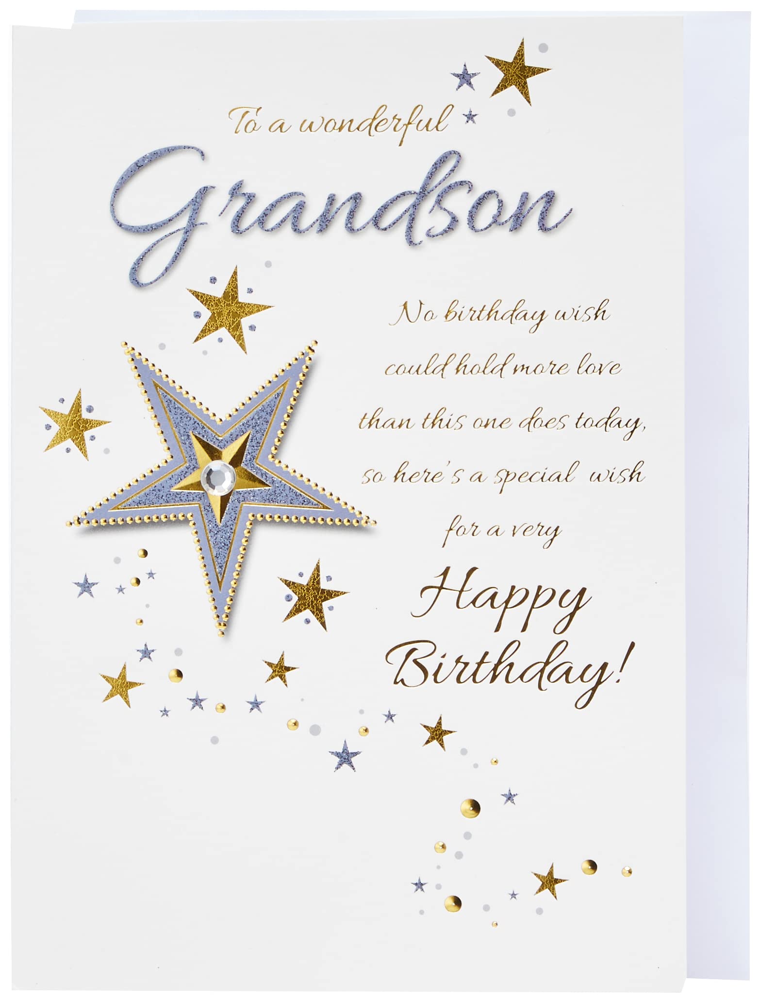 Piccadilly Greetings Piccadilly Greetings Traditional Birthday Card Grandson ,Green, 9 x 6 inches