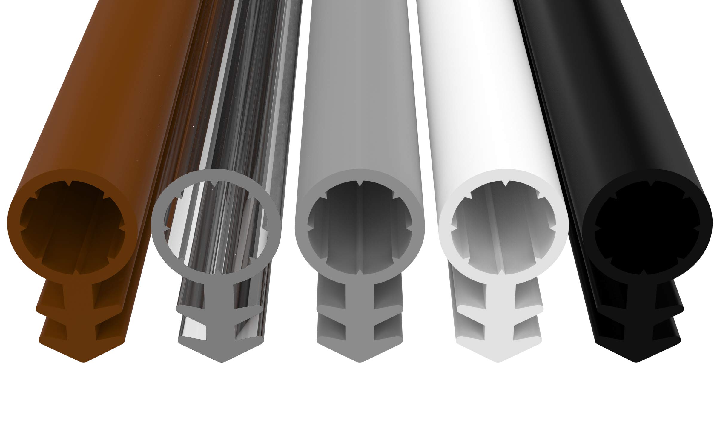 Premium Silicone Seal - Seal Made of High-Quality Silicone - 4.5 mm Groove Width - 8 mm Hose - 12.5 mm Seal Height - Insertion Seal Hose Seal Retrofit Seal Door Window (Grey 25 m)