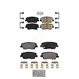 AmeriBRAKES Front Rear Ceramic Disc Brake Pads Kit