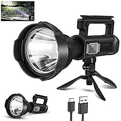 Rechargeable Spotlight, 2,000,000L High Lumens Led