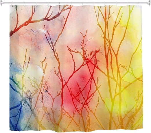 Amazon Com A Monamour Tree Branches Colorful Watercolor Painting