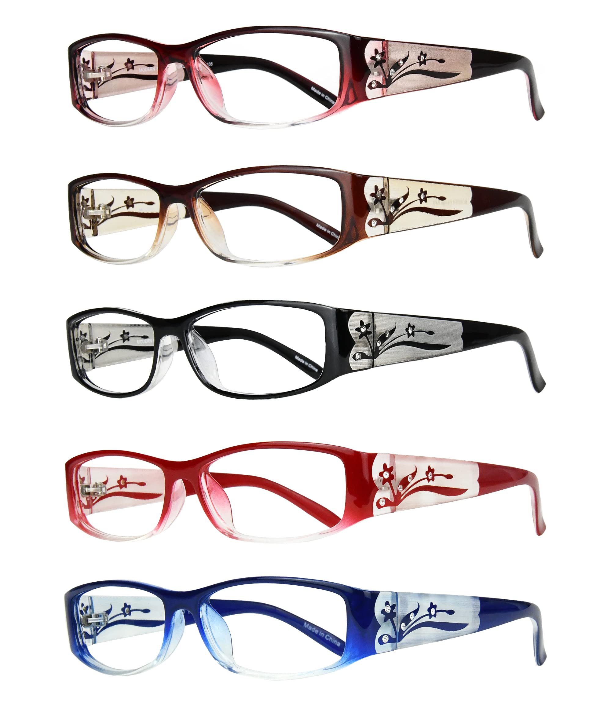 EYEBOGO Kaylee Fashion Reading Glasses for Women, Readers for Women, Ladies Classy Comfortable Cheaters (5-Pack, 1.00) — image 1