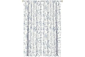 ZHANGWUQIANG123 Science Blackout Windows Curtains, Science Chemistry Geometry Math Nerd and Genius Rod Pocket Curtains for Kids Girls Boys Bedroom Living Room 21(W)*63(L) 2 Panels