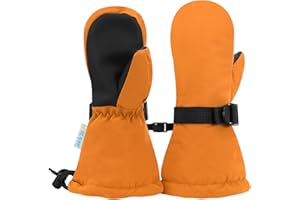 JAN & JUL Boys' Stay-On Snow Mittens Waterproof Insulated