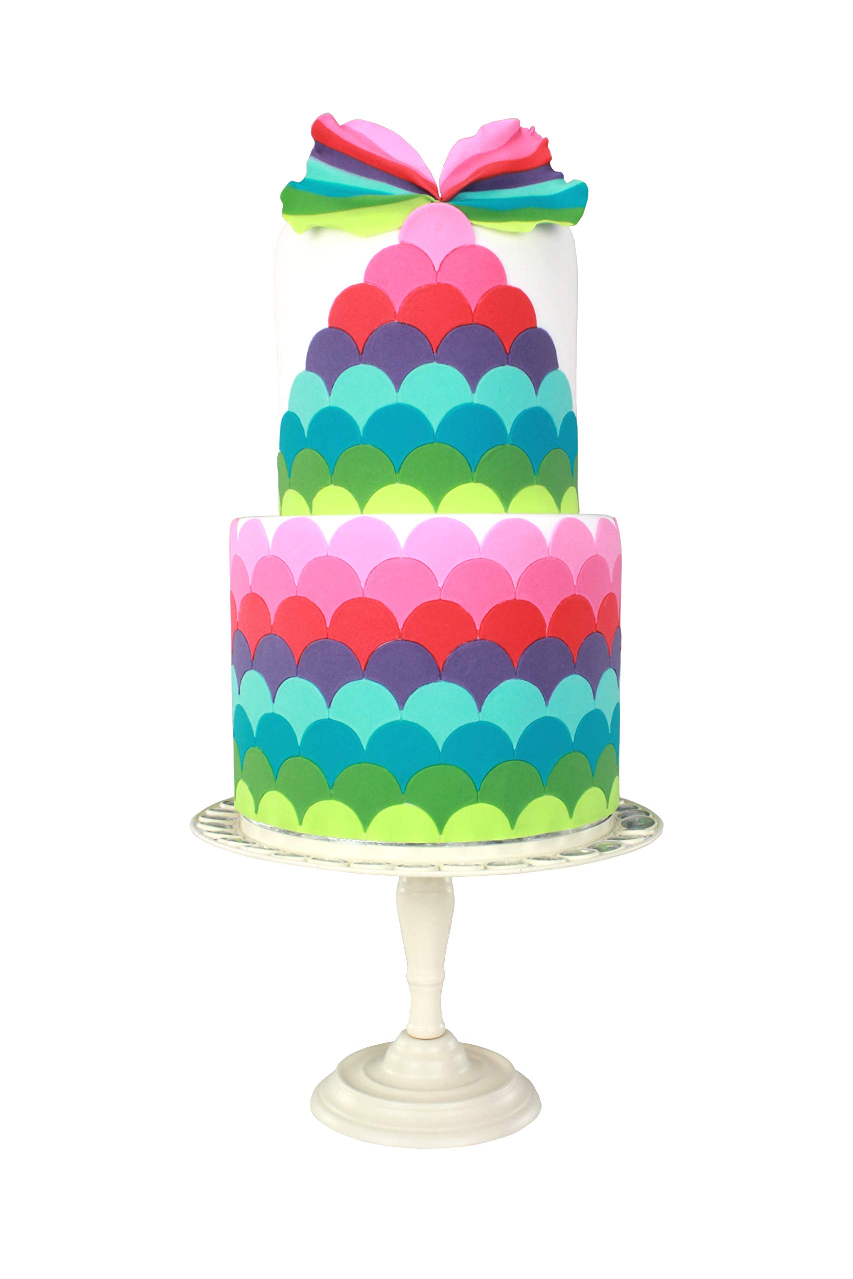 PME GMC193 Geometric Multicutter for Cake Design-Fish Scale, Large Size, Weiß