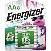 Energizer Power Plus Rechargeable AA Batteries (8 Pack), Double A Batteries