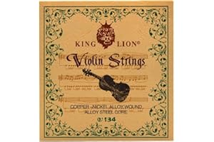 Fansjoy Violin Strings Full Set(G-D-A-E), Universal Steel Strings for 4/4 3/4 1/2 1/4 Size Violins, Quality Synthetic Steel Core with Nickel-Plated Ball End