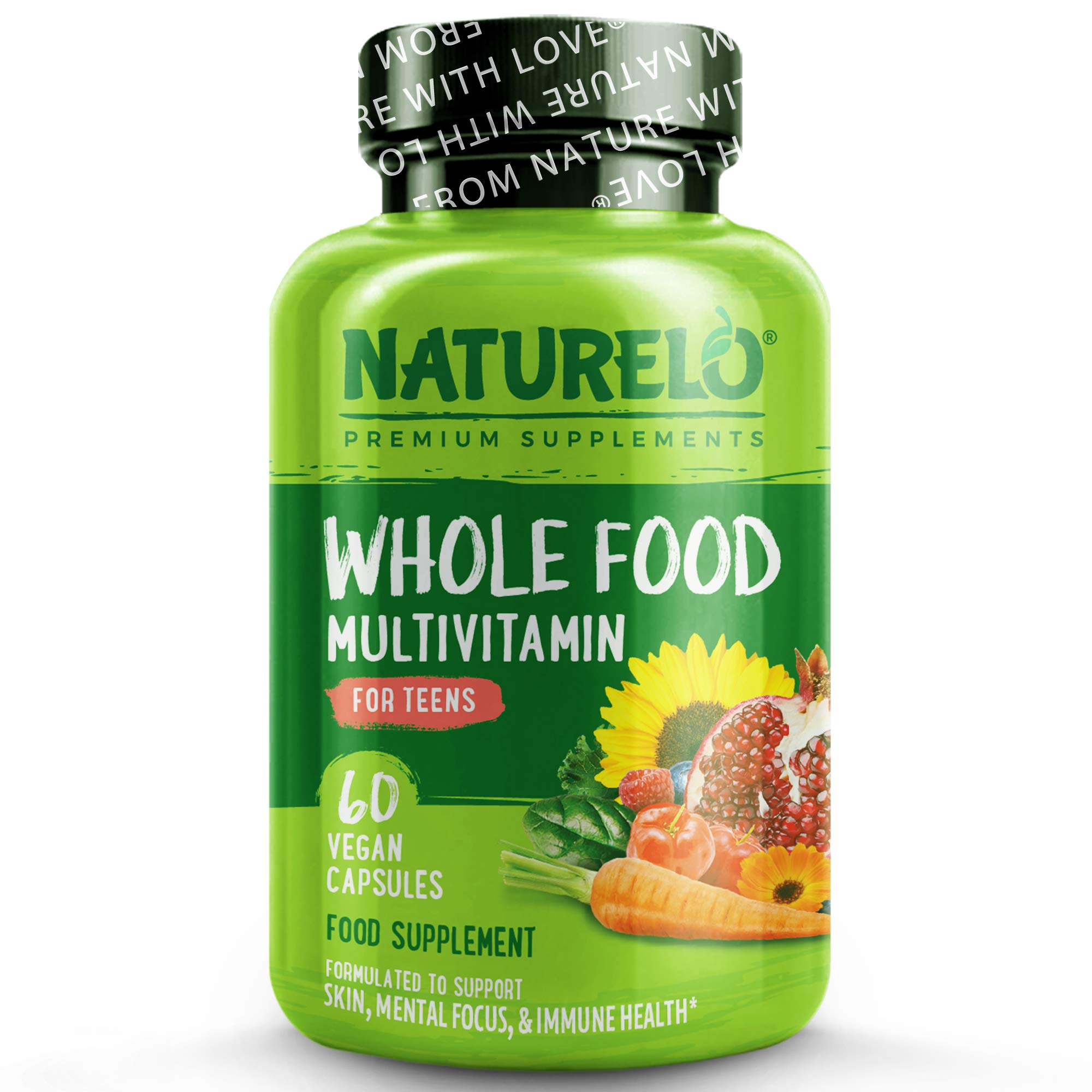 NATURELO Whole Food Multivitamin for Teens with Natural Vitamin