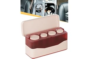 ARWING Coin Holder for Car Change Organizer Larger Capacity, Compatible with Coins of Different Size, Universal Storage Coin Money Dispenser Fit for Most Vehicle Truck Accessories Transparent Brown White