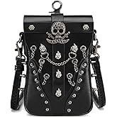KOTORA Cute Gothic Steampunk Crossbody Bag Retro Small Shoulder Purse Phone Holder Renaissance Halloween Costume Accessory