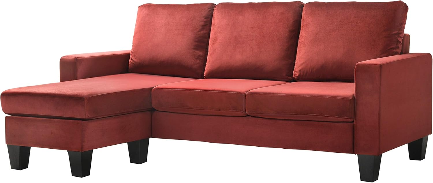Amazon Com Glory Furniture Jessica Burgundy Sofa Chaise 33