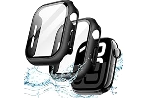 JETech Waterproof Case with Screen Protector for Apple Watch Series 11/10 46mm, Built-in Tempered Glass Film Hard PC Bumper F