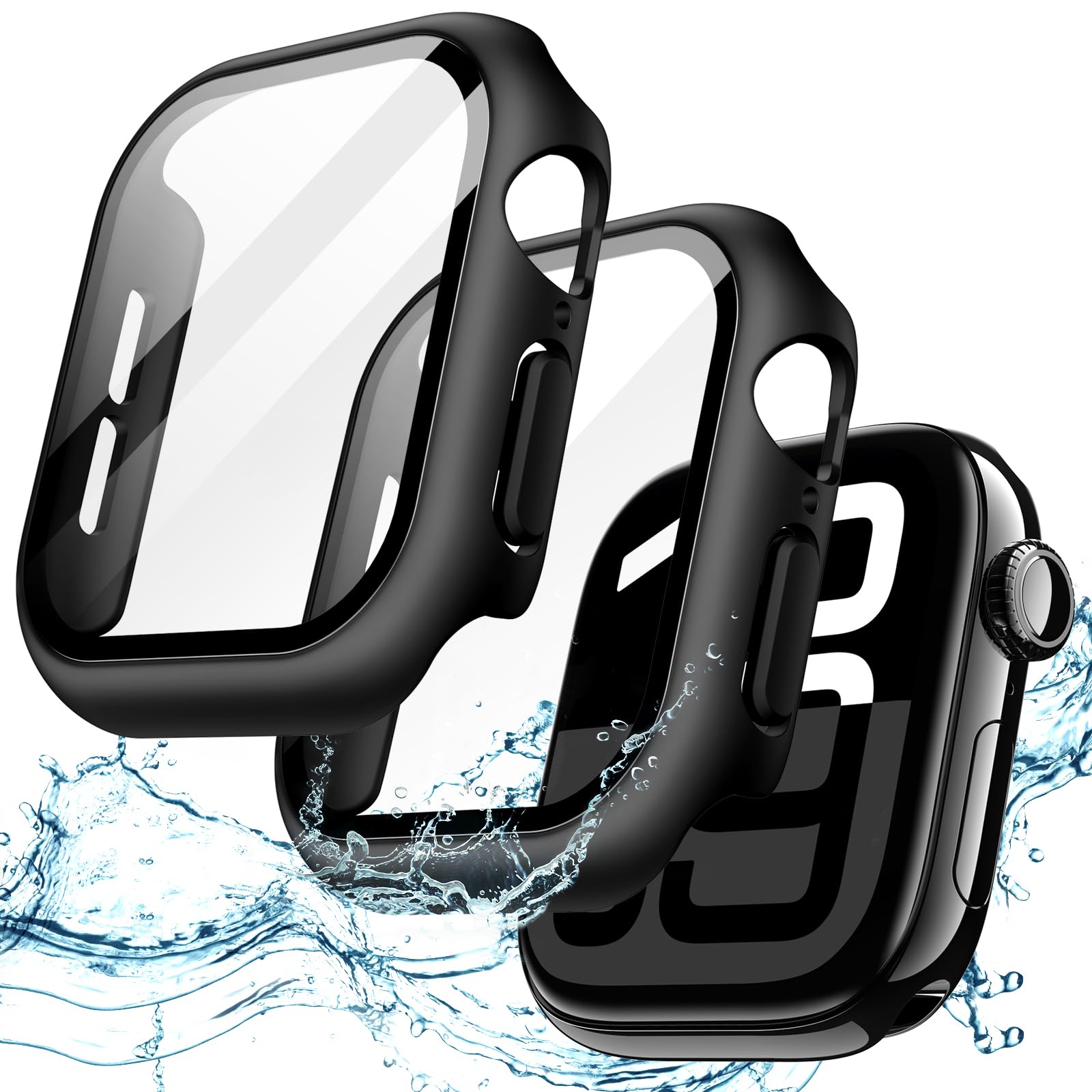 Waterproof Case with Screen Protector for Apple Watch Series 10 42mm, 2 Pack