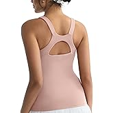 RUNNING GIRL Workout Tops for Women,Racerback Tank Tops with Built in Bras,Padded Sports Bra Yoga Tank Athletic Tops