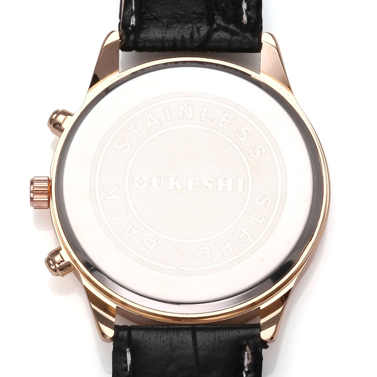 JSDDE Montre Homme Montre Deux Cardan Montre Vintage Montre Grand Cardan Bracelet en PU Quartz Analogue