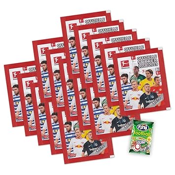 Fußball Bundesliga Sticker Saison 2018 2019 - 15 Booster 75 Sammelbilder + Fini Football