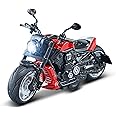 Gilumza Pull Back Motorcycles Toy, Moto Gift with Music Lighting, Wolverine Motorcycle Toys for Boys Kids Age 3-12 Year Old (Red)