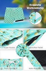 Biwisy Men's Quick Dry Swimming Trunks with Mesh
