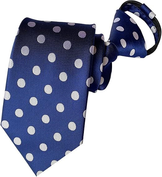 Amazon Mendeng ネクタイ メンズ ジッパータイ ワンタッチ ワンタッチネクタイ 10種類から自由に選べる ビジネス用 ドット 水玉 結婚式 ネビー ネクタイ 通販