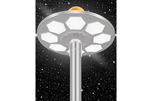 Kromart Solar Flag Pole Light Top Mount, 160 LED High-Lumen Solar Powered Flagpole Light, Long-Lasting Nighttime Lighting, Ou