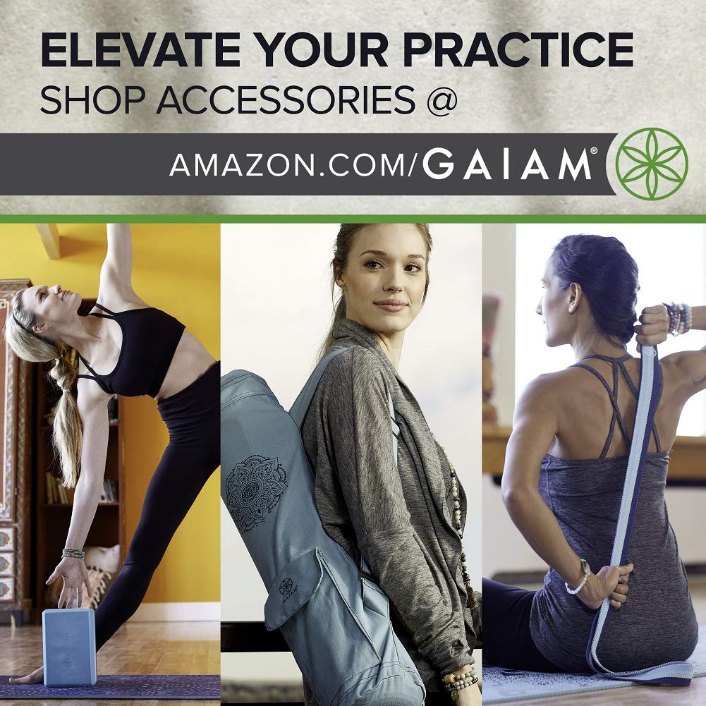 Gaiam Yoga Mat Unisex-Adult Premium Print Non Slip Exercise & Fitness Mat for All Types of Yoga, Pilates & Floor Workouts, Blue Shadow Marrakesh, 68 Inch L x 24 Inch W x 5mm Thick - Image 6
