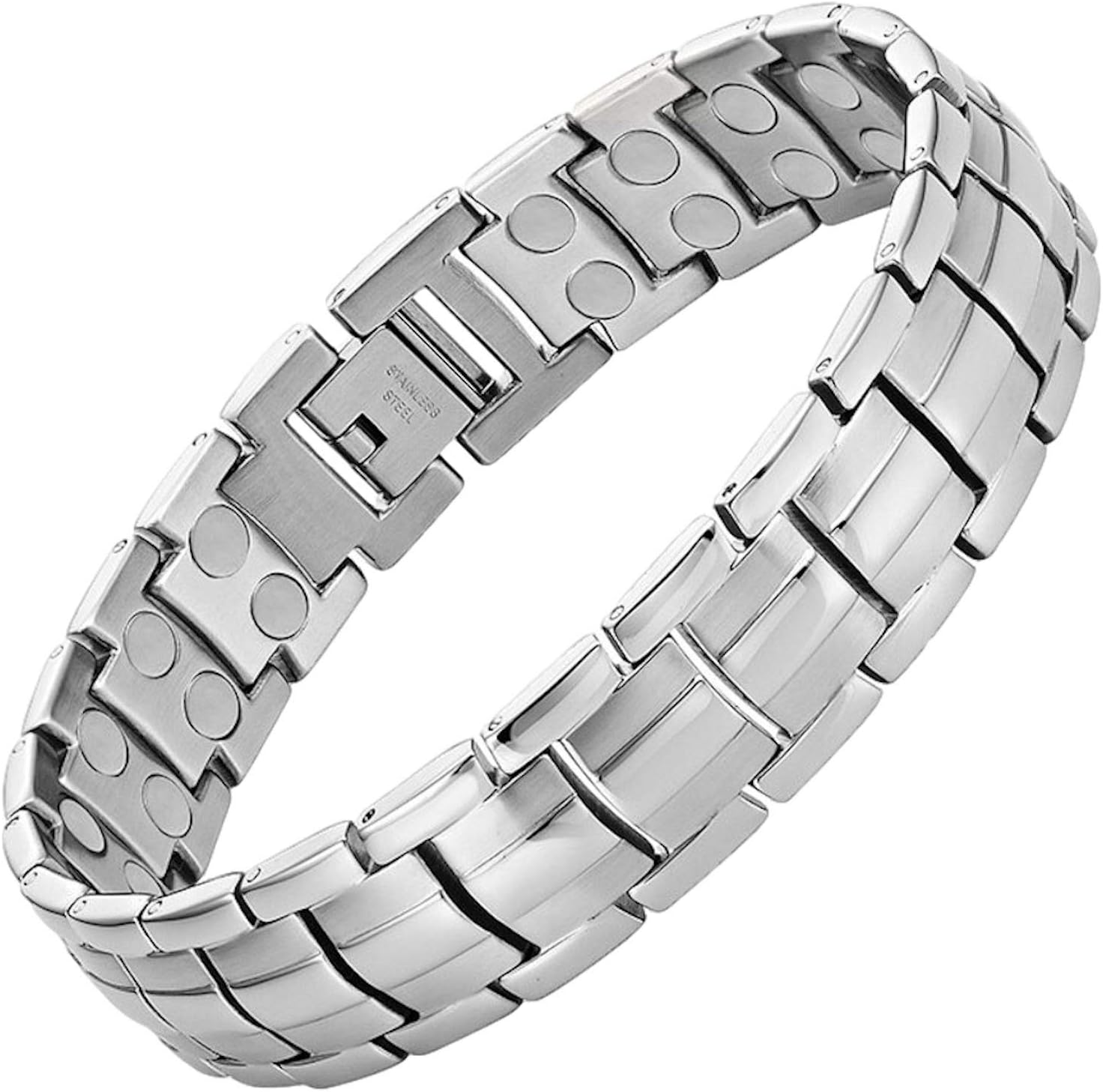 MagnetRX Ultra Strength Magnetic Therapy Bracelet | Arthritis Pain Relief and Carpal Tunnel Magnetic Bracelets for Men | Adjustable with Gift Box (Black): Health & Personal Care