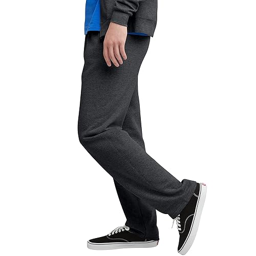 Hanes Mens Ecosmart Open Bottom Sweatpants, Midweight Fleece Open
