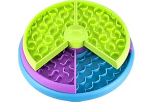 LUKITO Slow Feeder Dog Bowls - 3 Layers, Interactive Dog Puzzle Game, Anti-Slip Slow Eating Bowl, Maze Dog Food Bowl, Anti-Choking Puzzle Feeder for Dogs & Cats