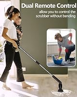 Leebein Electric Spin Scrubber Cordless Long Handle 8 Brush Heads 2 Speeds view 2