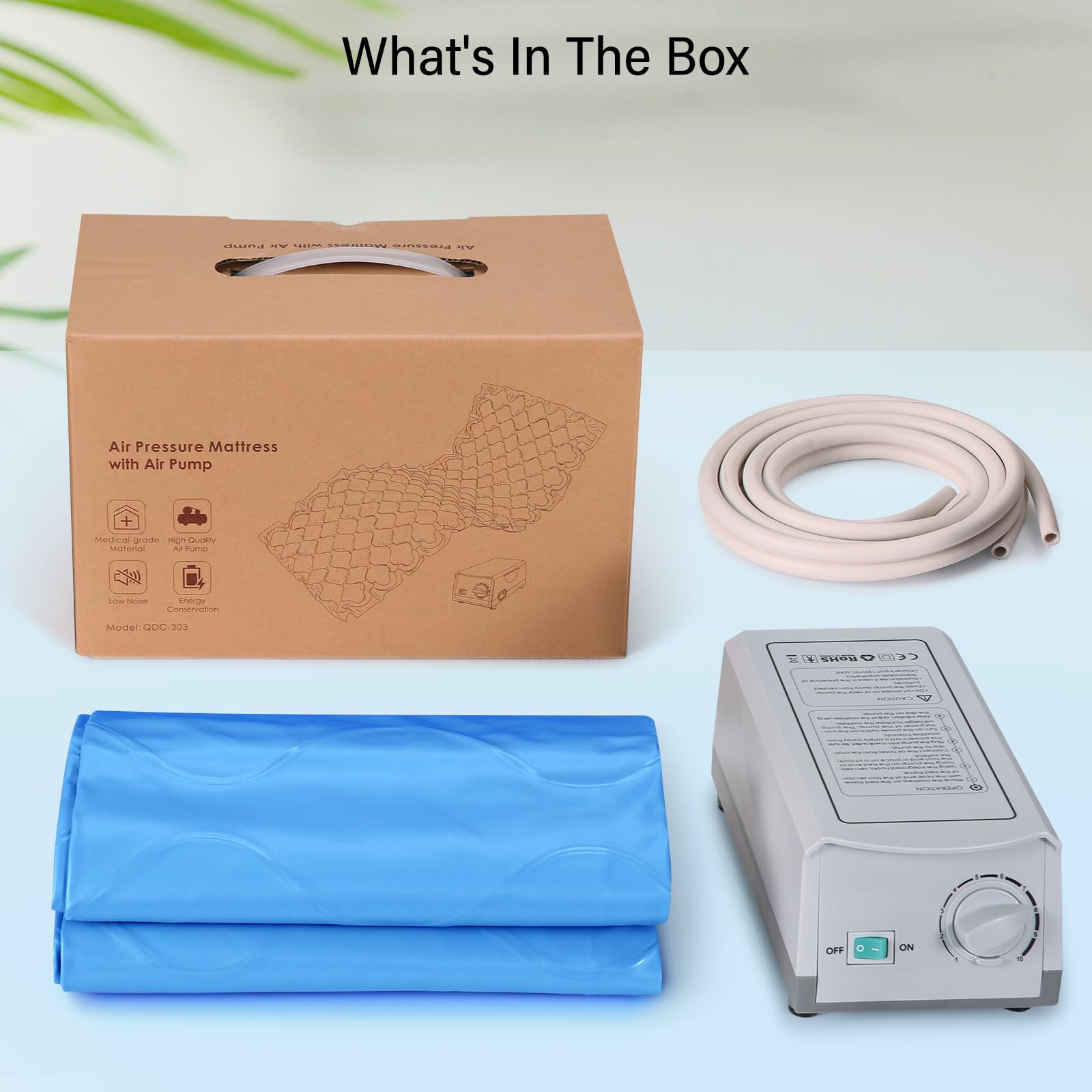 Careboda Alternating Pressure Mattress Anti Decubitus Air Pads with Electric Quiet Pump System, Pressure Sore Pad and Bed Sore Prevention, Air Mattress for Hospital Bed and Home Use Blue 75