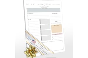 Merry Expressions Daily Planner To Do List Notepad with Undated 8.5x11" Tear-Off Sheets, ADHD Planner, Time Block Planner, Desktop To Do List Notepad, To-do Notebook