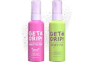 2PCS Dewy and Matte Setting Spray,Long-lasting Makeup Setting Spray for 12 HR Wear,Hydrating Oil Control Face Makeup Mist Set