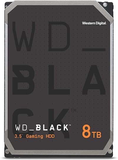 WD BLACK 8TB Internal Hard Drive 3.5 Inch 7200 RPM SATA 6Gb/s 128MB Cache
