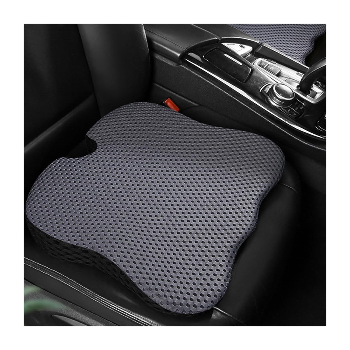Photo 1 of Osilly Car Seat Cushion, Auto Gel Infused Memory Foam Cushion for Driver Comfortable Driving Hip Pressure Relief Office Chair, Universal for Vehicles and Office Chairs (Gray/Black)