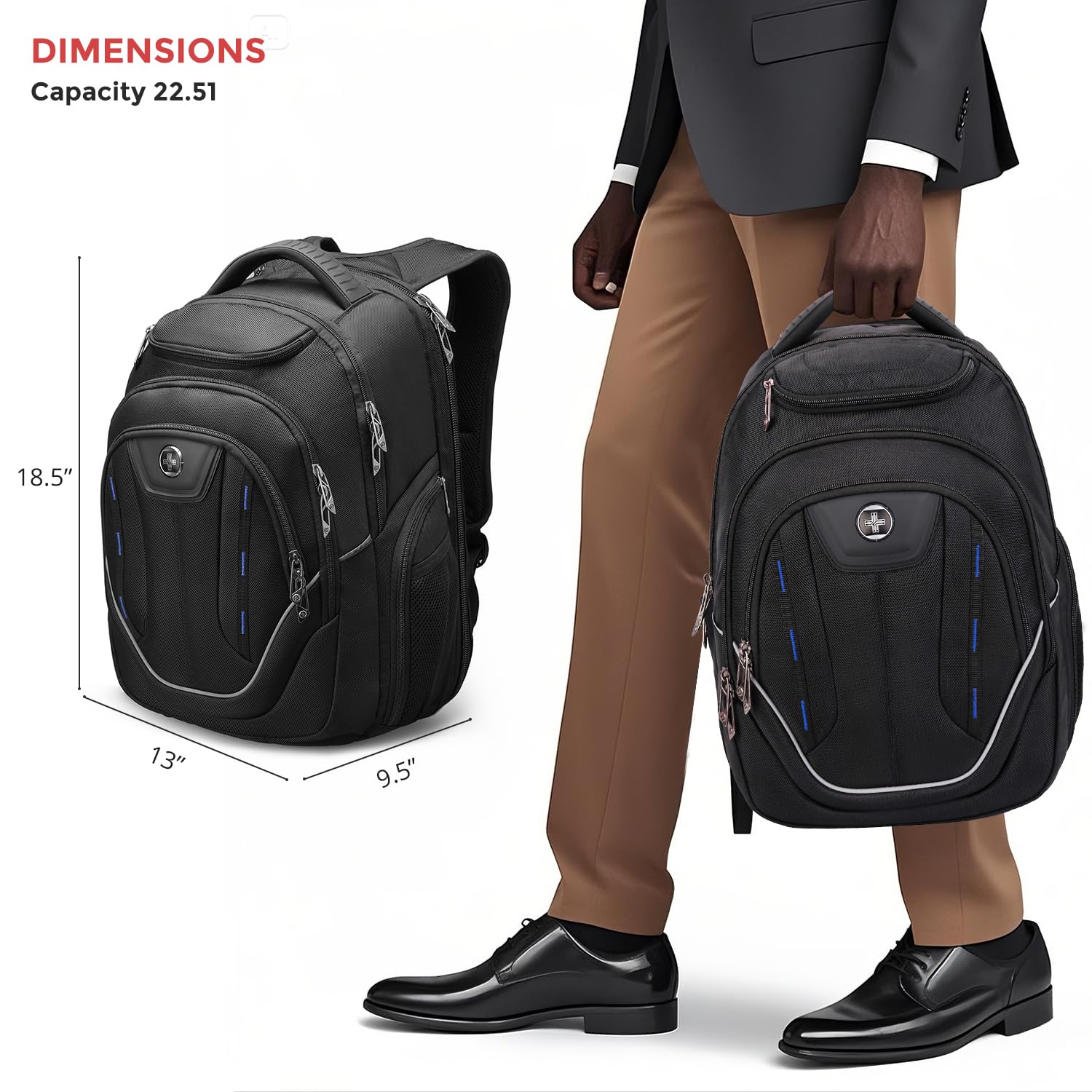 Swissdigital Design TSA Business Laptop Backpack For Men,Travel Backpack With USB Charging Port,College Tech Backpacks With RFID Pockets Presents For Men Fits 15.6 Inch Computer | TERABYTE