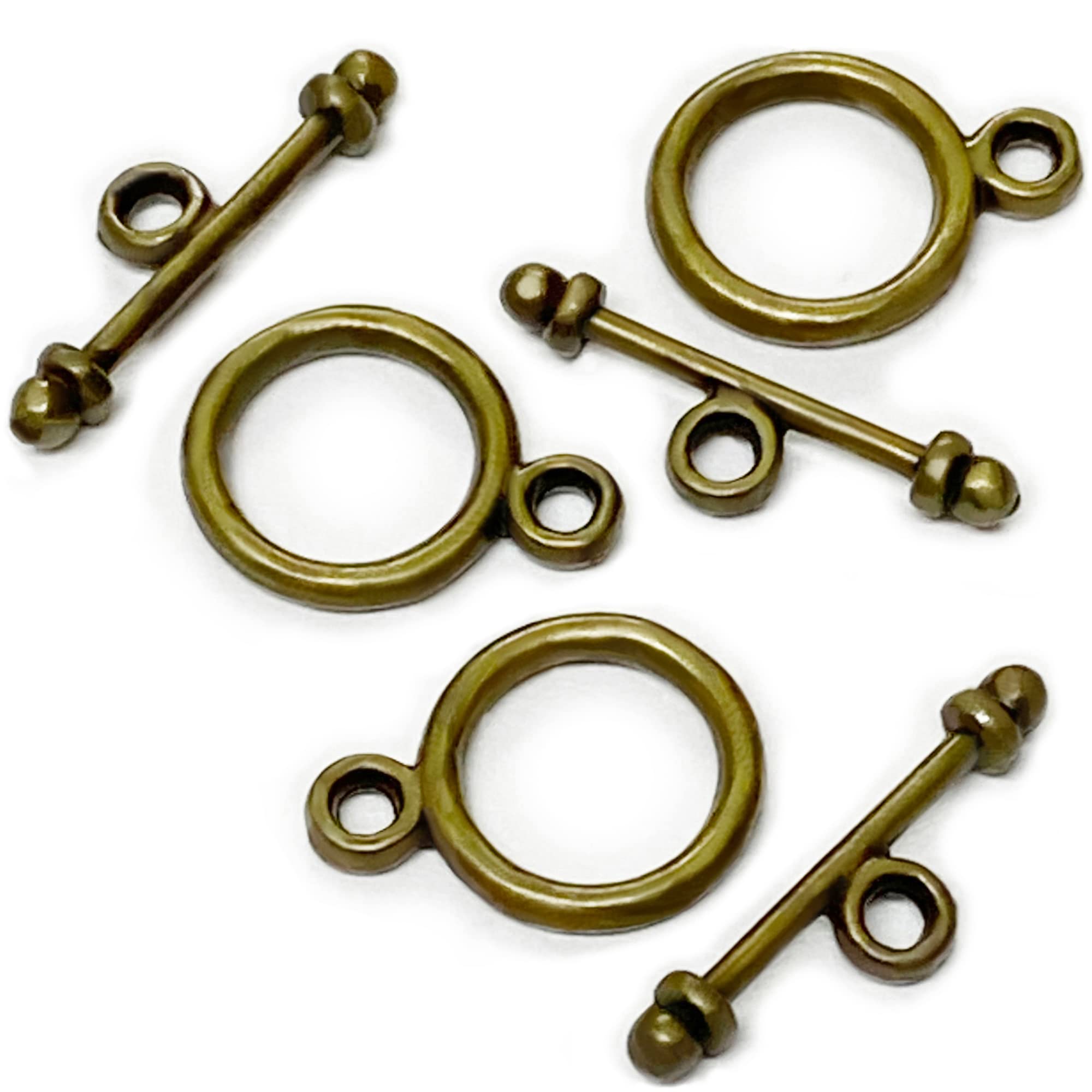 Heather's cf Bronze Jewelry Clasps Brass Toggle Clasp Bulk Toggle Clasps for Necklace Making 130 Set