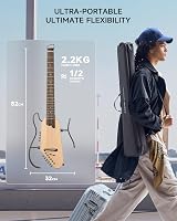 Donner HUSH I PRO Travel Acoustic Electric Guitar with 18 Effects view 8