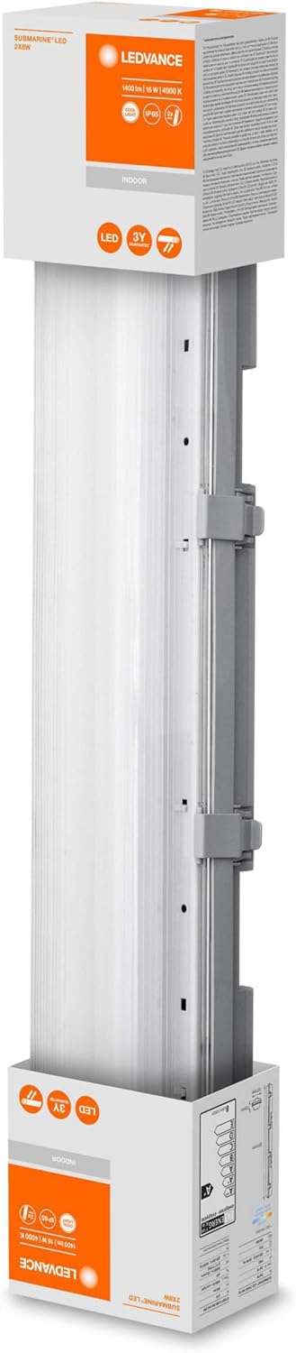 Linear luminaire LED: for ceiling G13, SUBMARINE© / 16 W, 220…240 V, Cool White, 4000 K - Image 4