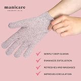 Manicare Exfoliating Gloves Loofah Shower Bath Mitt One Size view 6