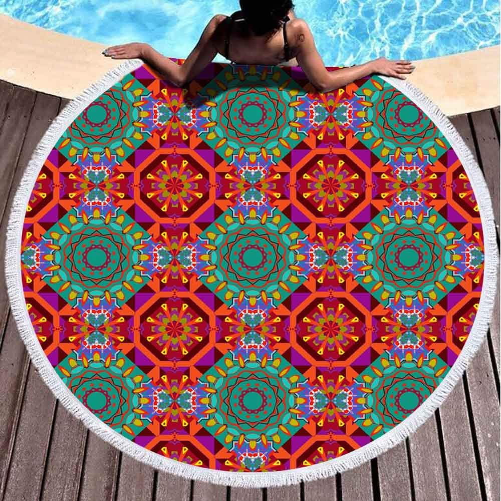 Gesmatic Beach Towels for Women, Round Beach Towel Blanket