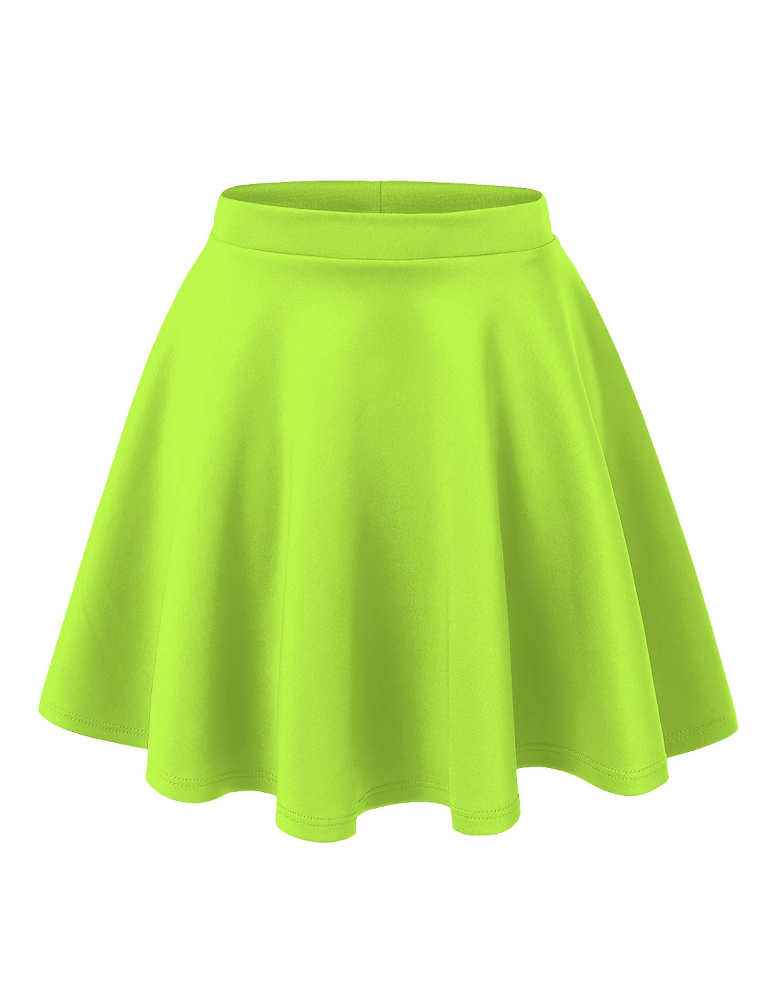 Made By JohnnyWomen's Basic Versatile Stretchy Flared Casual Mini Skater Skirt XS-3XL Plus Size