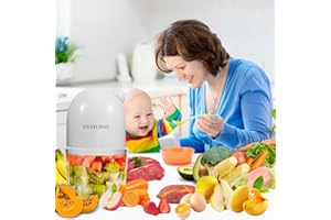 MYAYLYGO Baby Food Blender & Food Maker, Baby Blender, Food Puree Machine, Baby Food Grinder For Fresh Fruit, Veggies & Meat, Easy To Use & Easy To Clean Baby Feeding Essentials, Shower Gifts