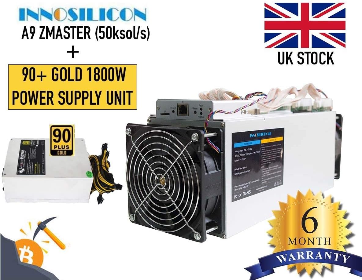50ksol/s - Innosilicon A9 ZMaster from cottermining.com is A Powerful Equihash Zcash Miner - Uses Only 620 watts - Replaces 50 Nvidia 1080Ti GPUs - Best On The Market - Highest Profit Today Low Stock