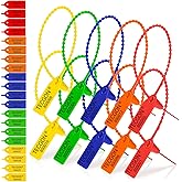 TECGON 1000 Pack Plastic Tamper Seals Fire Extinguisher Tags Security Tags Seals Safety Numbered Zip Ties Labels Safety Disposable Self Locking Signage 9.84 inch Length