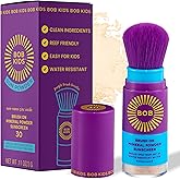 BOB KIDS SPF 30 Brush On Mineral Powder Sunscreen, Broad Spectrum Protection, Water Resistant 80 Mins, Fragrance Free, Easy to Apply for Kids & Babies, Mfg in USA